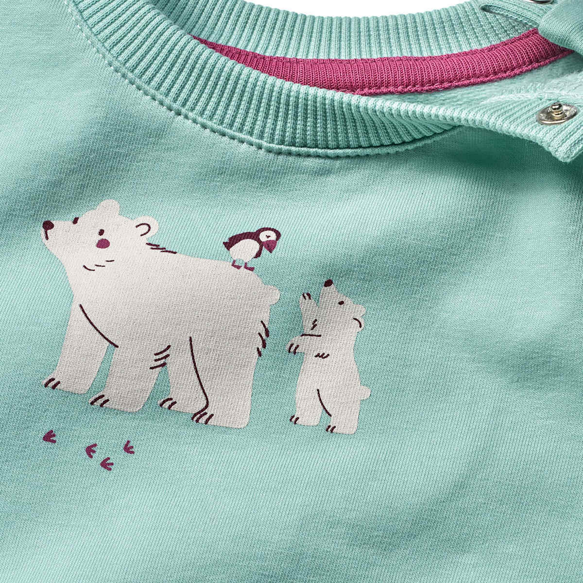 ALANA Sweatshirt mit Eisbär-Motiv, blau, Gr. 62, 1 St