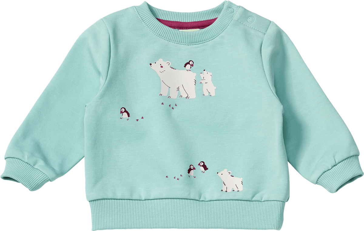 ALANA Sweatshirt mit Eisbär-Motiv, blau, Gr. 68, 1 St