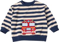 Sweatshirt mit Feuerwehrauto-Applikation, blau, Gr. 104, 1 St ALANA