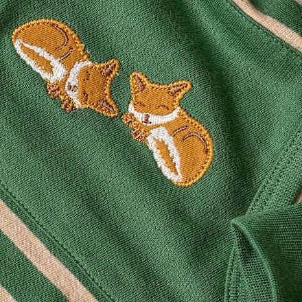 Sweatshirt mit Fuchs-Familien-Motiv, grün, Gr. 98, 1 St ALANA
