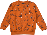 Sweatshirt mit Fuchs-Muster, braun, Gr. 110, 1 St