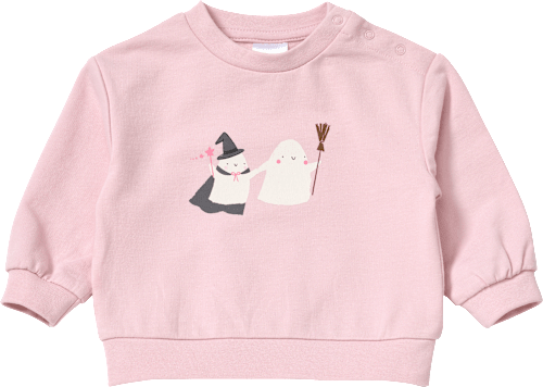 Sweatshirt mit Gespenster-Motiv, rosa, Gr. 62, 1 St
