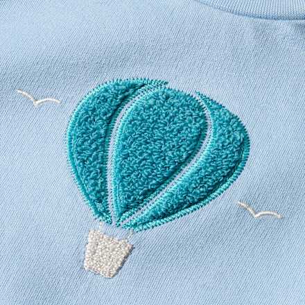 Sweatshirt mit Heißluftballon-Applikation, blau, Gr. 62, 1 St ALANA