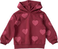 ALANA Sweatshirt mit Herz-Muster & Kapuze, rot, Gr. 128, 1 St