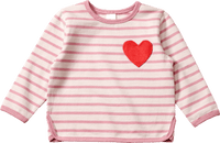 Sweatshirt mit Herz-Tasche, rosa, Gr. 128, 1 St