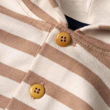 Sweatshirt mit Kapuze & Ringel-Muster, beige & braun, Gr. 110, 1 St