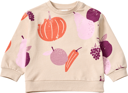 Sweatshirt mit Kürbis-Muster, beige, Gr. 86, 1 St ALANA