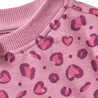 ALANA Sweatshirt mit Leo-Muster, lila, Gr. 122, 1 St