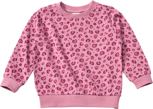 Sweatshirt mit Leo-Muster, lila, Gr. 128, 1 St