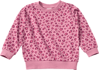 Sweatshirt mit Leo-Muster, lila, Gr. 128, 1 St