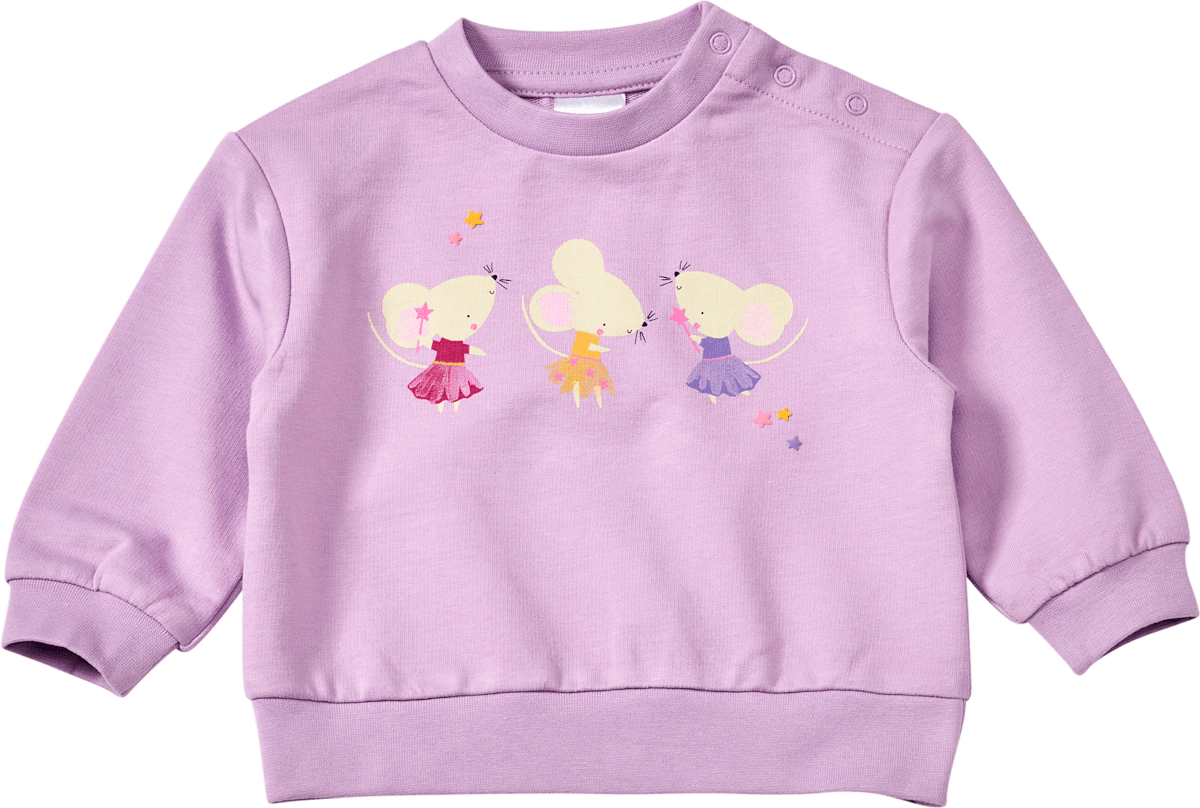 ALANA Sweatshirt mit Mäuse-Motiv, lila, Gr. 62, 1 St