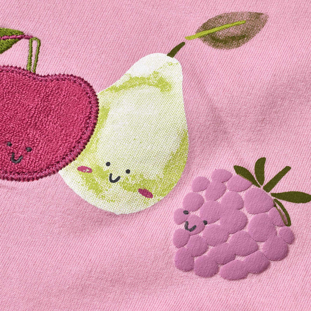 ALANA Sweatshirt mit Obst-Applikation, rosa, Gr. 62, 1 St