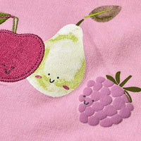Sweatshirt mit Obst-Applikation, rosa, Gr. 68, 1 St