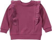 Sweatshirt met ruches, paars, maat 86, 1 stuk