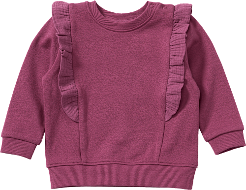 Sweatshirt met ruches, paars, maat 86, 1 stuk