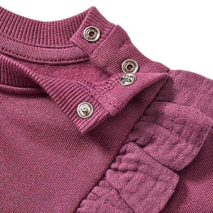 Sweatshirt met ruches, paars, maat 86, 1 stuk