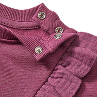 Sweatshirt met ruches, paars, maat 86, 1 stuk
