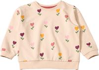 Sweatshirt mit Tulpen-Muster, beige, Gr. 122, 1 St