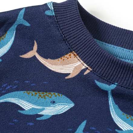 Sweatshirt mit Wal-Muster, blau, Gr. 104, 1 St ALANA