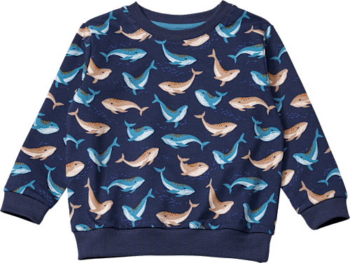 Sweatshirt mit Wal-Muster, blau, Gr. 104, 1 St ALANA
