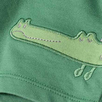 Sweatshorts mit Krokodil-Applikation, grün, Gr. 98, 1 St