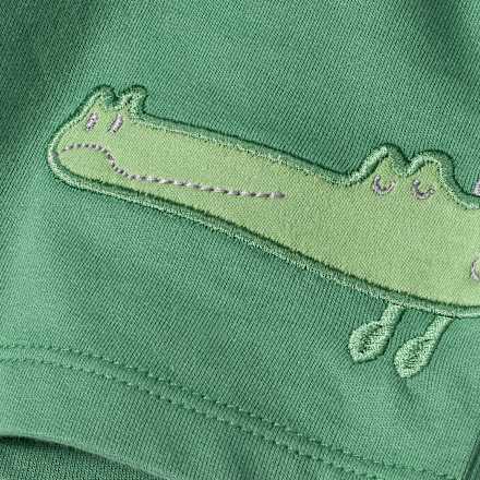 Sweatshorts mit Krokodil-Applikation, grün, Gr. 98, 1 St