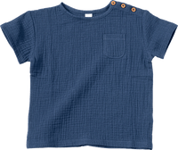 T-Shirt aus Musselin, blau, Gr. 110, 1 St