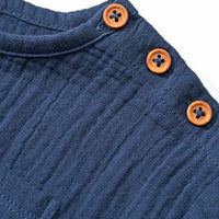 T-Shirt aus Musselin, blau, Gr. 110, 1 St