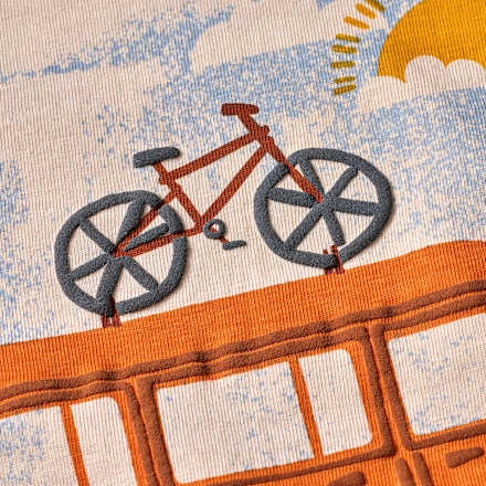 T-Shirt mit 3D-Camper-Print, beige, Gr. 104, 1 St