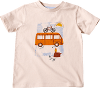 T-Shirt mit 3D-Camper-Print, beige, Gr. 104, 1 St