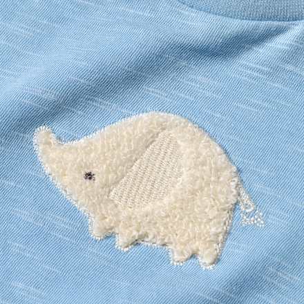 T-Shirt mit Elefanten-Motiv, blau, Gr. 62, 1 St ALANA