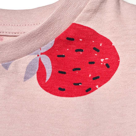 T-Shirt mit Erdbeer-Muster, rosa, Gr. 104, 1 St