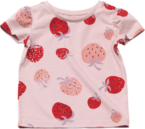 T-Shirt mit Erdbeer-Muster, rosa, Gr. 116, 1 St ALANA