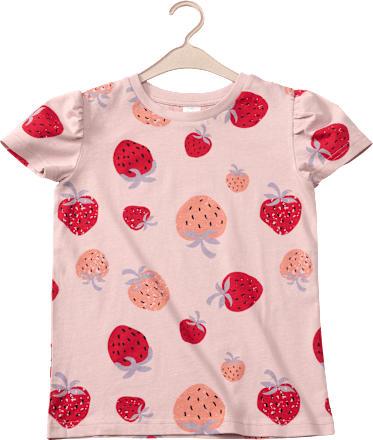 ALANA T-Shirt mit Erdbeer-Muster, rosa, Gr. 122, 1 St