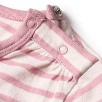 T-Shirt mit Faultier-Motiv, rosa + weiß, Gr. 86, 1 St
