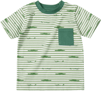 T-Shirt mit Krokodil-Muster, grün, Gr. 104, 1 St