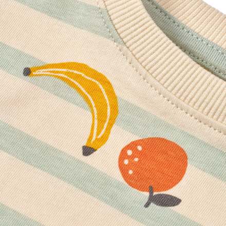 T-Shirt mit Obst-Muster, grün, Gr. 116, 1 St