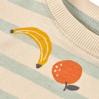T-Shirt mit Obst-Muster, grün, Gr. 122, 1 St