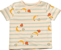 T-Shirt mit Obst-Muster, grün, Gr. 122, 1 St