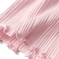 T-Shirt mit Ripp-Struktur & Rüschen, rosa, Gr. 110, 1 St