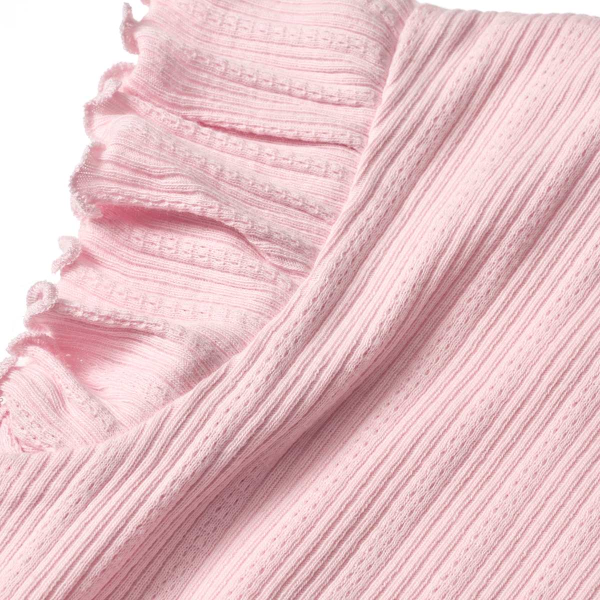 ALANA T-Shirt mit Ripp-Struktur & Rüschen, rosa, Gr. 140, 1 St