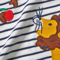 T-Shirt mit Tier-Applikation, weiß & blau, Gr. 80, 1 St ALANA