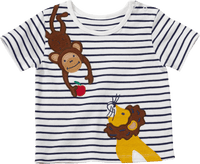 T-Shirt mit Tier-Applikation, weiß & blau, Gr. 80, 1 St ALANA
