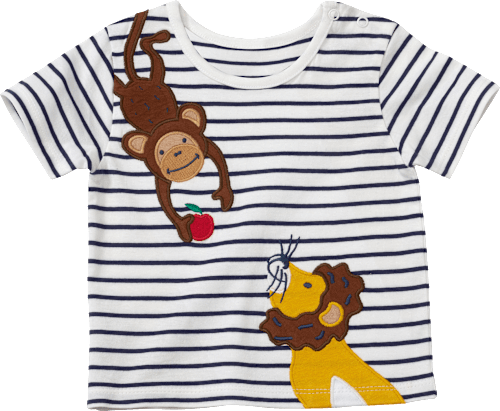 T-Shirt mit Tier-Applikation, weiß & blau, Gr. 80, 1 St ALANA