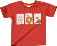 T-Shirt mit Tier-Motiv, rotbraun, Gr. 128, 1 St
