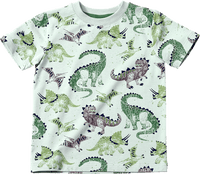 T-Shirt Pro Climate mit Dino-Muster, grün, Gr. 98, 1 St