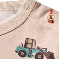 T-Shirt Pro Climate mit Traktor-Muster, beige, Gr. 86, 1 St ALANA