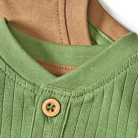 T-Shirts, braun + grün, Gr. 134, 2 St ALANA