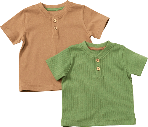T-Shirts, braun + grün, Gr. 134, 2 St ALANA