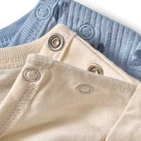 T-Shirts mit Herz-Muster & 3D-Herz-Print, beige + blau, Gr. 80, 2 St